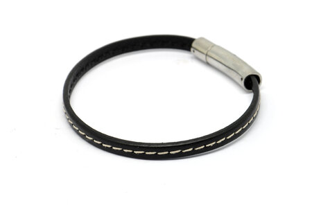 Bracelet Declic Single Piqué Noir M