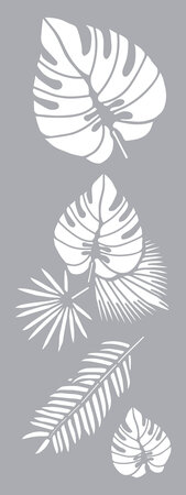 Pochoir déco 15x40 cm Tropical