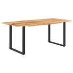 Vidaxl table de salle à manger 180x90x76 cm bois d'acacia massifdollars