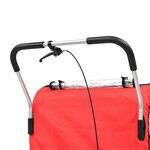 vidaXL Remorque à vélo et poussette pour enfants 2-en-1 Rouge et noir