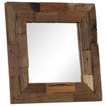 vidaXL Miroir Bois de récupération massif 50 x 50 cm