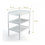 Table a langer CLARISSA XL Couleur Naturel Blanc