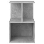 vidaXL Table de chevet Gris béton 35x35x55 cm Aggloméré
