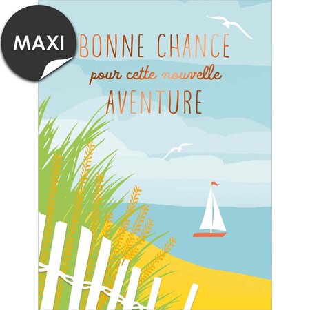 Carte départ bonne chance pour cette nouvelle aventure - draeger paris