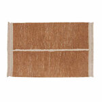 Tapis coton réversible - beige et camel - 170 x 240 cm