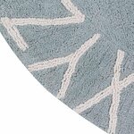 Tapis coton motif alphabet - bleu - 150 Ø