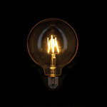 Ampoule led globe (g125) / vintage au verre fumé  culot e27  4w cons. (23w eq.)  230 lumens  lumière blanc chaud