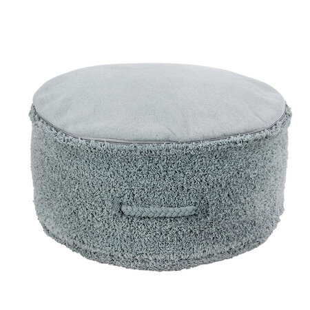 Pouf bleu vintage en coton 50 x 50 x 20 cm