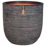 Capi Jardinière Nature Rib 54 x 52 cm Anthracite KOFZ935