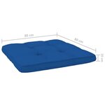 vidaXL Coussins de palette 2 Pièces bleu royal tissu