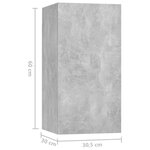 vidaXL Ensemble de meuble TV 8 Pièces Gris béton Aggloméré