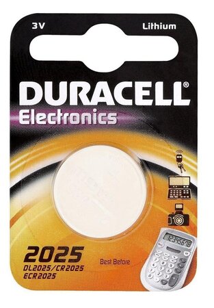 Blister de 1 pile bouton lithium 'electronics' dl2025 (cr2025) duracell