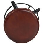 vidaXL Tabourets de bar lot de 2 52 cm cuir véritable