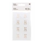 4 feuilles d'autocollants blancs Best day ever