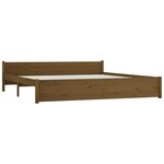 vidaXL Cadre de lit Marron miel Bois massif 180x200 cm Super King