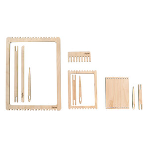 Kit cadre tissage bois fsc mixed credit nature 9 - 21cm 11 pièces 3pce.