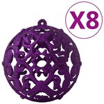 vidaXL Ensemble de boules de Noël 100 Pièces Violet