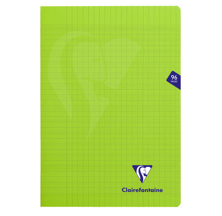 Cahier MIMESYS Piqué Polypro 21 x 29,7 cm 96 pages 90g Séyès Vert CLAIREFONTAINE