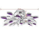 vidaXL Plafonnier et bras en forme de feuille Acrylique 3 ampoules E14