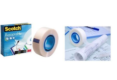 3m scotch ruban adhésif magic 811  détachable  19 mm x 66 m scotch