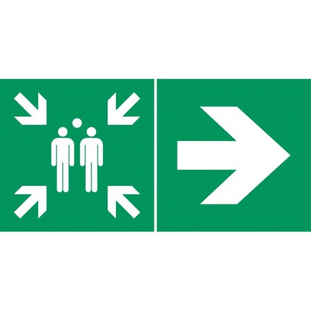 Panneau point de rassemblement à droite