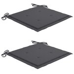 vidaXL Chaise à bascule avec coussin anthracite Bois de teck solide