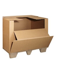 (lot de 5 caisses) caisse avec abattant - qualité dd90 1180 x 780 x 1070mm