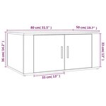 vidaXL Table basse Blanc 80x50x36 cm Bois d'ingénierie