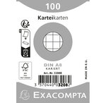 Paquet 100 Fiches Sous Film - Bristol Quadrillé 5x5 Non Perforé 55x74mm - X 48 - Exacompta