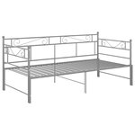 vidaXL Cadre de canapé-lit extensible Gris Métal 90x200 cm