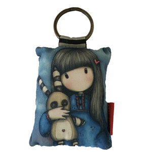 Porte clefs coussin bleu gorjuss