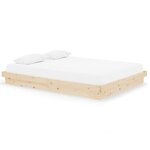 vidaXL Cadre de lit Bois massif 150x200 cm Grand