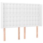 vidaXL Sommier tapissier et matelas et LED Blanc 140x190 cm Similicuir