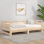 vidaXL Lit coulissant Bois de pin massif 2x(80x200) cm