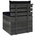 vidaXL Salon palette de jardin 2 Pièces avec coussins Bois de pin massif