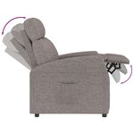 vidaXL Fauteuil inclinable Taupe Tissu