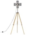 vidaXL Lampadaire à trépied Bois de manguier massif 140 cm