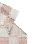 Tapis damier rose et beige 120 x 160 cm