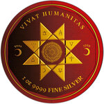 Pièce de monnaie en Argent 5 Dollars g 31.1 (1 oz) Millésime 2022 Vivat Humanitas VIVAT HUMANITAS