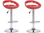 Lot de 2 tabourets de bar "Blue Lagoon" - Rouge