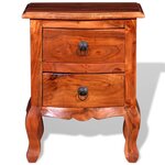 vidaXL Tables de chevet avec tiroirs 2 Pièces Bois d'acacia massif