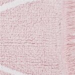 Tapis coton motif Z - rose - 120 x 160