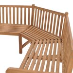 vidaXL Banc d'angle de jardin 185x185x90 cm Bois de teck solide