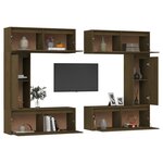 vidaXL Meubles TV 6 Pièces Marron miel Bois massif de pin
