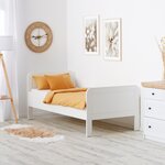 Lit confortable 90x200 Hauteur réglable Blanc