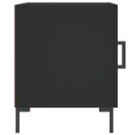 vidaXL Tables de chevet 2 Pièces noir 40x40x50 cm bois d’ingénierie