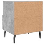 vidaXL Table de chevet gris béton 40x35x47 5 cm bois d’ingénierie