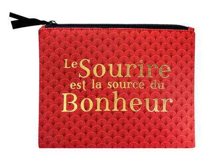 Pochette 20 x 15 cm rouge - Sourire