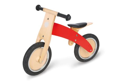 Draisienne JOJO en bois de bouleau  rouge