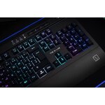 Clavier gaming sans fil - Touches membrane - AXS KEYZ-TITANIUM - Repose poignet et molette de volume - Rétroéclairage RGB+5 effets